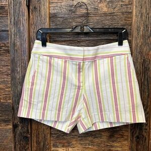 NWT LOFT The Riviera Short in Coral and Green Stripe Size 0